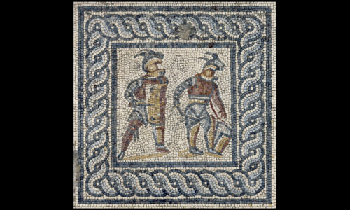 Architektur Gladiatorenmosaik Ausschnitt C