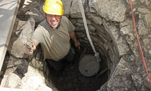 Blick in eine aktuelle Ausgrabung