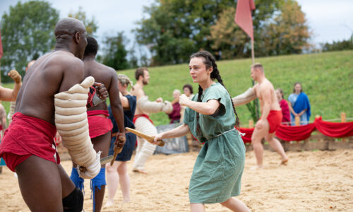 Roemerfest Augusta Raurica Beim Training der Gladiatorinnen und Gladiatoren Foto Matthias Willi