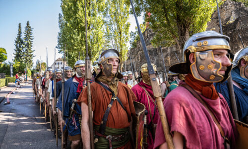 Roemerfest Augusta Raurica Legionaere an der Pompa Foto Matthias Willi
