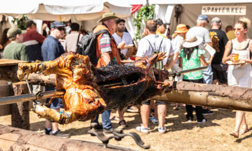 Roemerfest Augusta Raurica Spanferkel Foto Matthias Willi