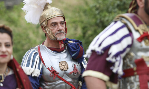 Roemerfest Augusta Raurica Angehoeriger des Hofstaats des Kaisers Foto Susanne Schenker