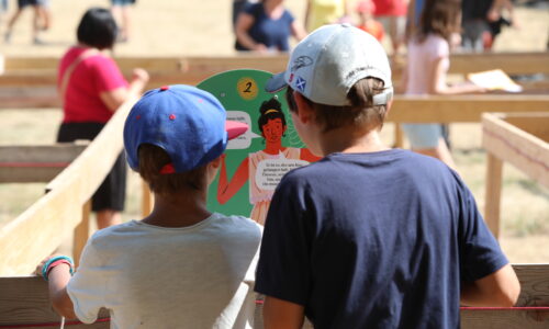 Roemerfest Augusta Raurica Raetsel loesen im Labyrinth des Minotaurus Foto Susanne Schenker