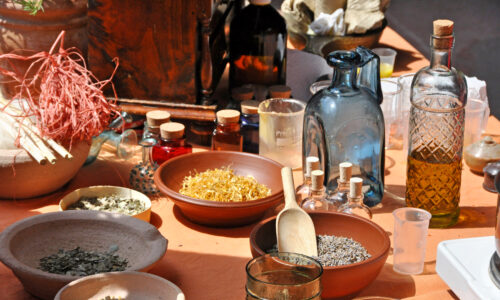 Augusta Raurica Salben und Oele nach roemischen Rezepten Foto Sven Straumann