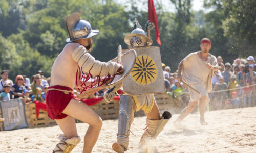 Römerfest Augusta Raurica - Gladiatorenkampf in der Arena - Foto Susanne Schenker