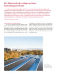 Die Photovoltaik-Anlage auf dem Sammlungszentrum